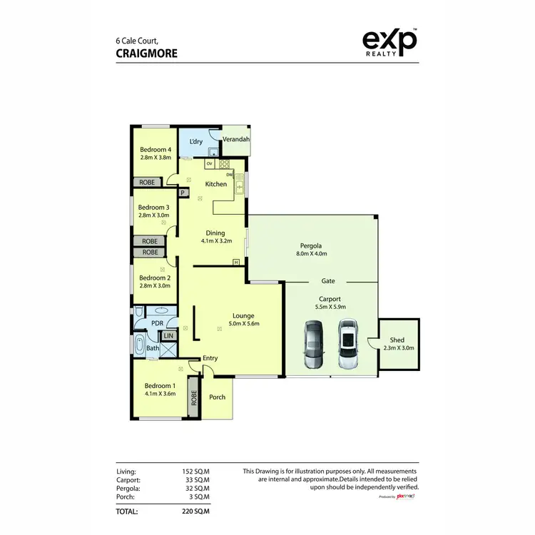 Floorplan of Homely house listing, 6 Cale Court, Craigmore SA 5114
