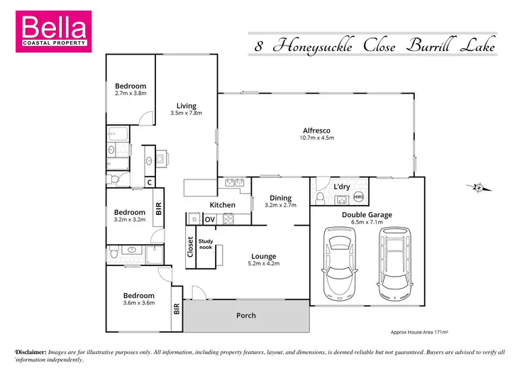 Floorplan of Homely house listing, 8 Honeysuckle Close, Burrill Lake NSW 2539