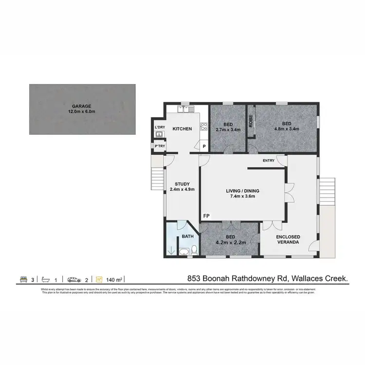 Floorplan of Homely house listing, 853 Boonah-Rathdowney Road, Wallaces Creek QLD 4310