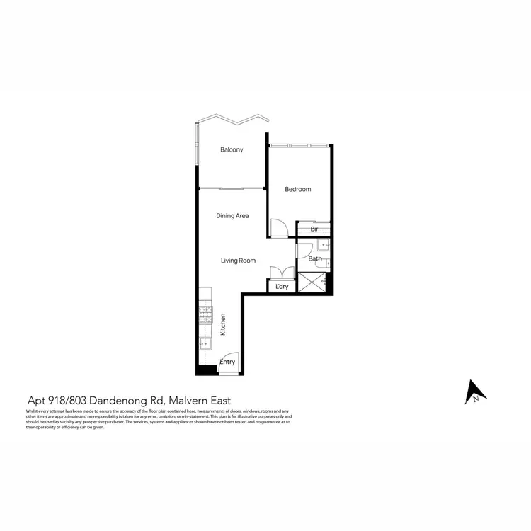 Floorplan of Homely apartment listing, 918/803 Dandenong Road, Malvern East VIC 3145