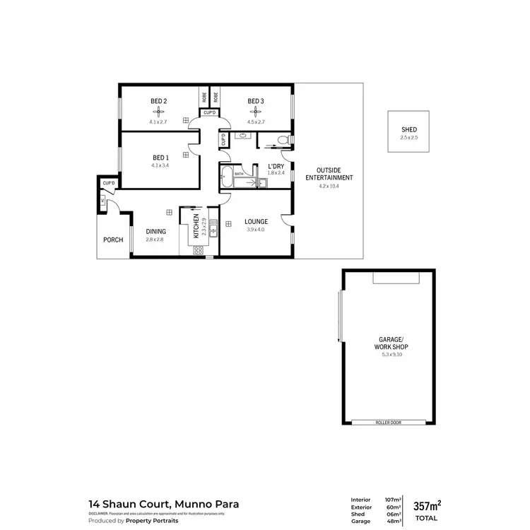 Floorplan of Homely house listing, 14 Shaun Court, Munno Para SA 5115