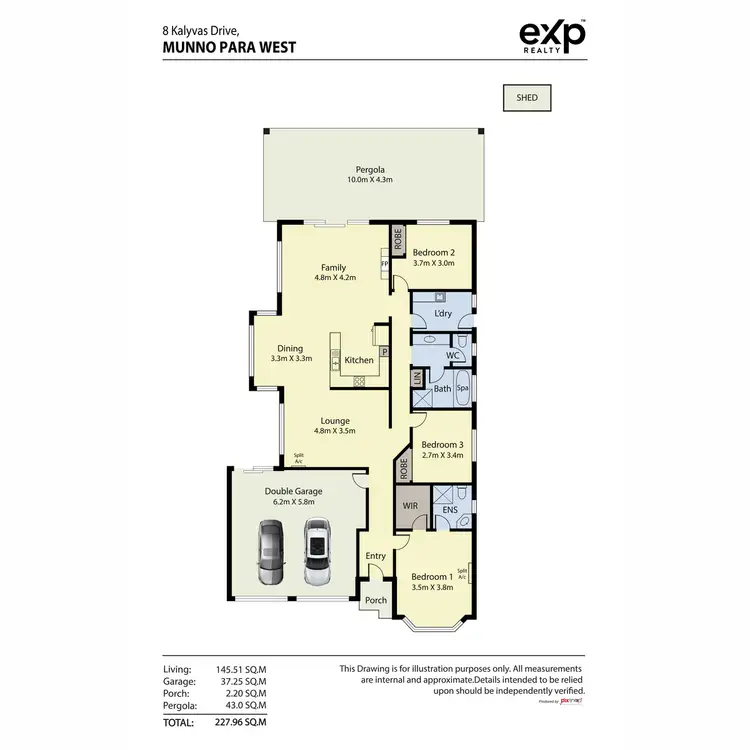 Floorplan of Homely house listing, 8 Kalyvas Drive, Munno Para West SA 5115