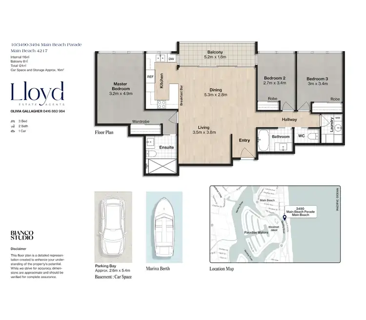Floorplan of Homely apartment listing, 10/3490-3494 Main Beach Parade, Main Beach QLD 4217