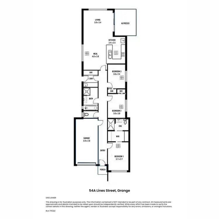 Floorplan of Homely house listing, 54A Lines Street, Grange SA 5022