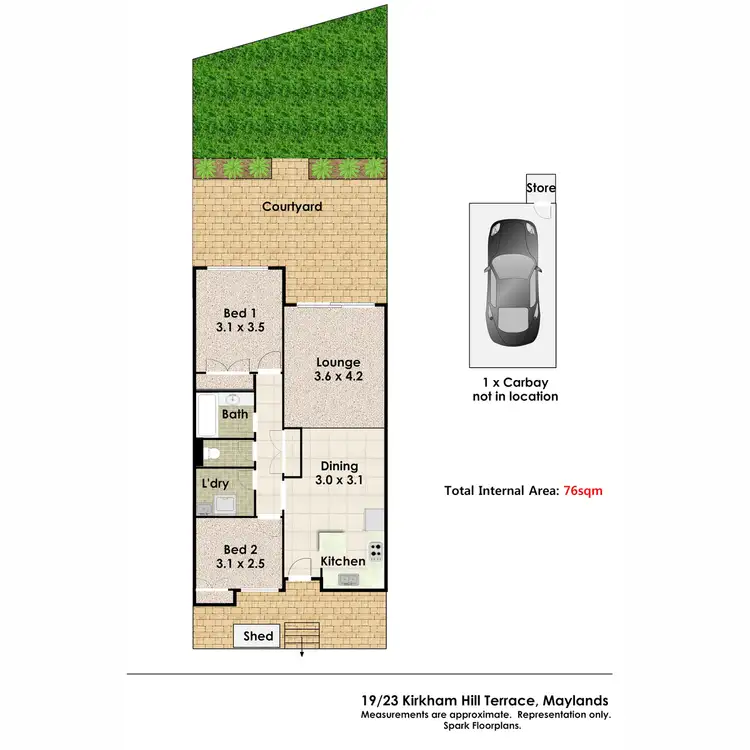 Floorplan of Homely villa listing, 19/23 Kirkham Hill Terrace, Maylands WA 6051