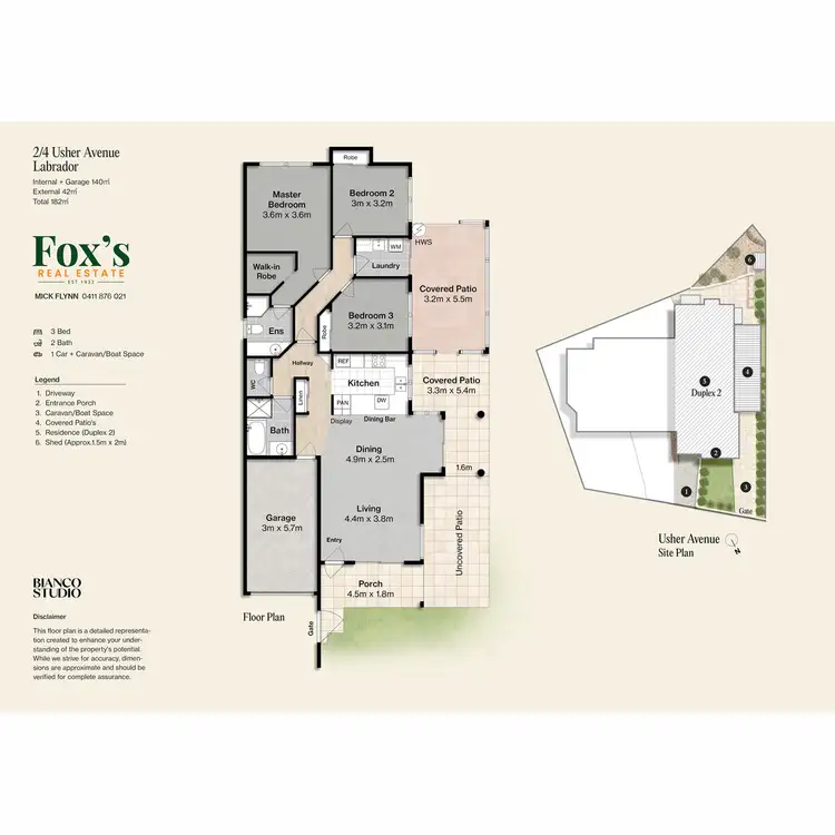 Floorplan of Homely semi-detached listing, 2/4 Usher Avenue, Labrador QLD 4215