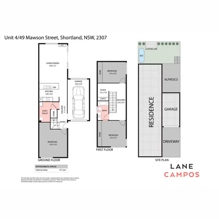 Floorplan of Homely townhouse listing, 4/49 Mawson Street, Shortland NSW 2307