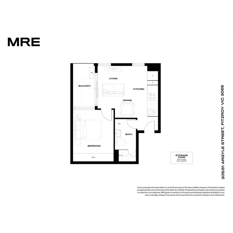 Floorplan of Homely apartment listing, 205/81 Argyle Street, Fitzroy VIC 3065