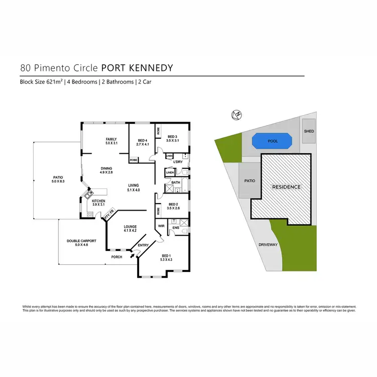 Floorplan of Homely house listing, 80 Pimento Circle, Port Kennedy WA 6172
