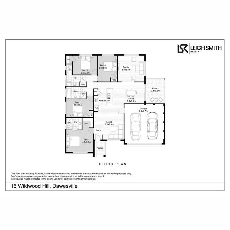 Floorplan of Homely house listing, 16 Wildwood Hill, Dawesville WA 6211