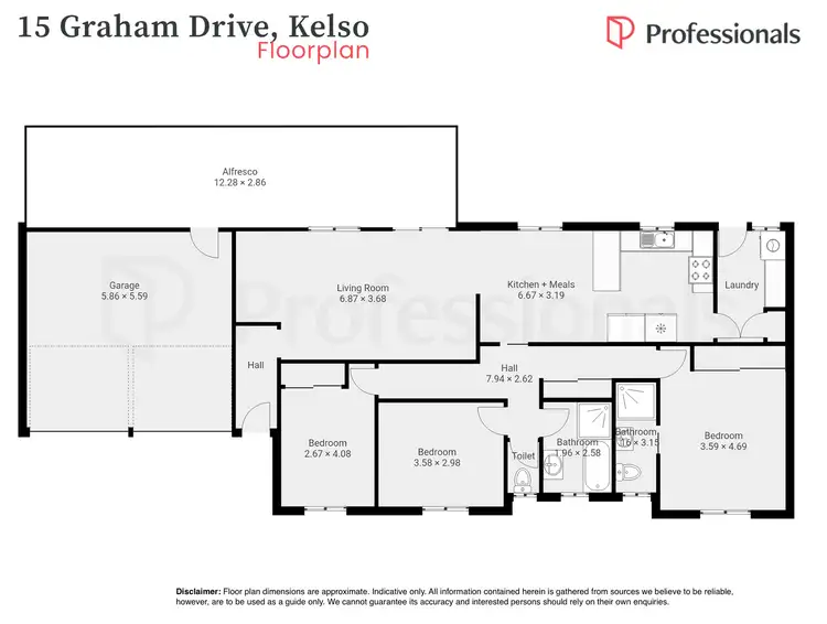 Floorplan of Homely house listing, 15 Graham Drive, Kelso NSW 2795