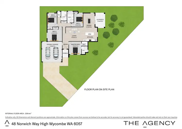 Floorplan of Homely house listing, 48 Norwich Way, High Wycombe WA 6057