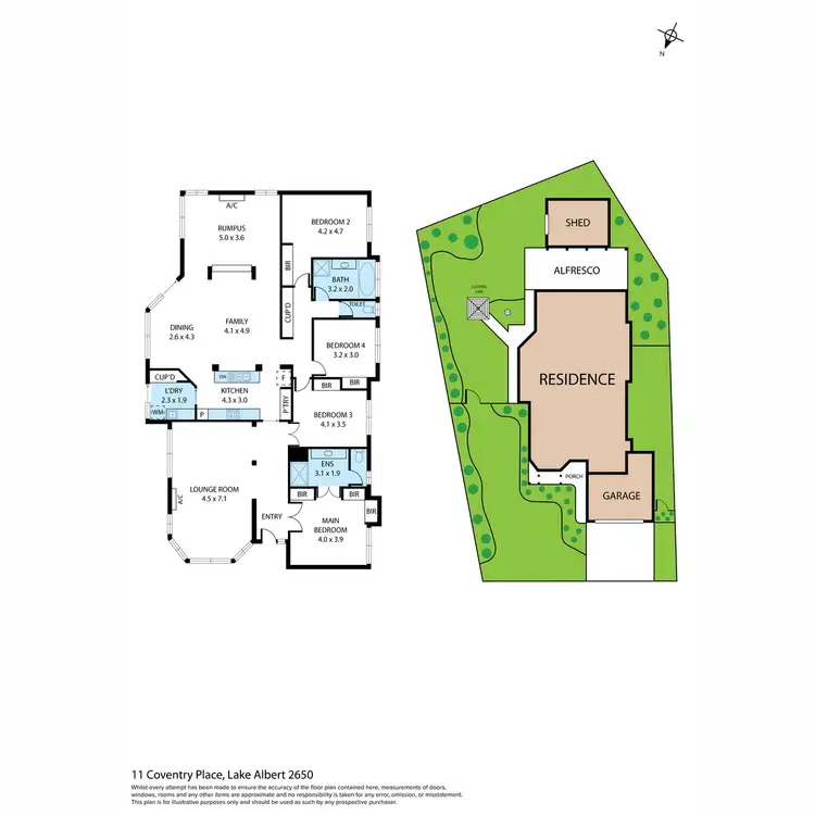 Floorplan of Homely house listing, 11 Coventry Place, Lake Albert NSW 2650