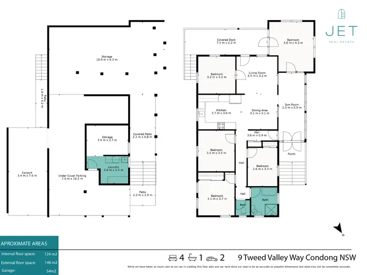 Floorplan of Homely house listing, 9 Tweed Valley Way, Condong NSW 2484