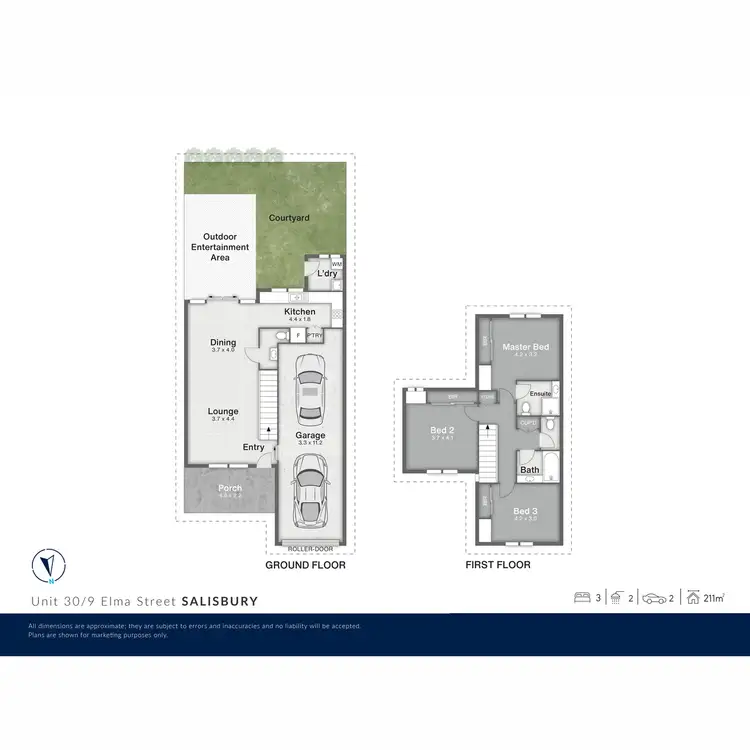 Floorplan of Homely townhouse listing, 30/9 Elma Street, Salisbury QLD 4107
