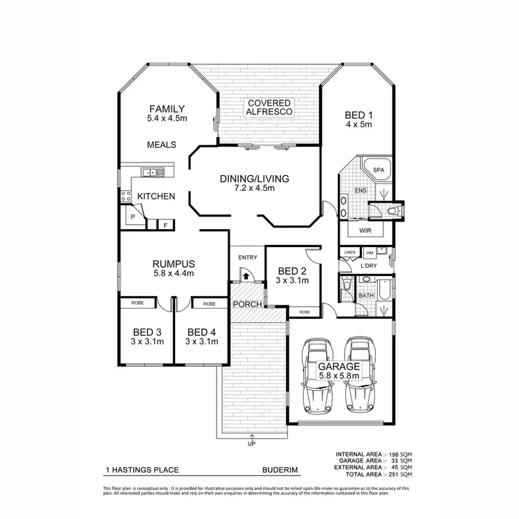Floorplan of Homely house listing, 1 Hastings Place, Buderim QLD 4556