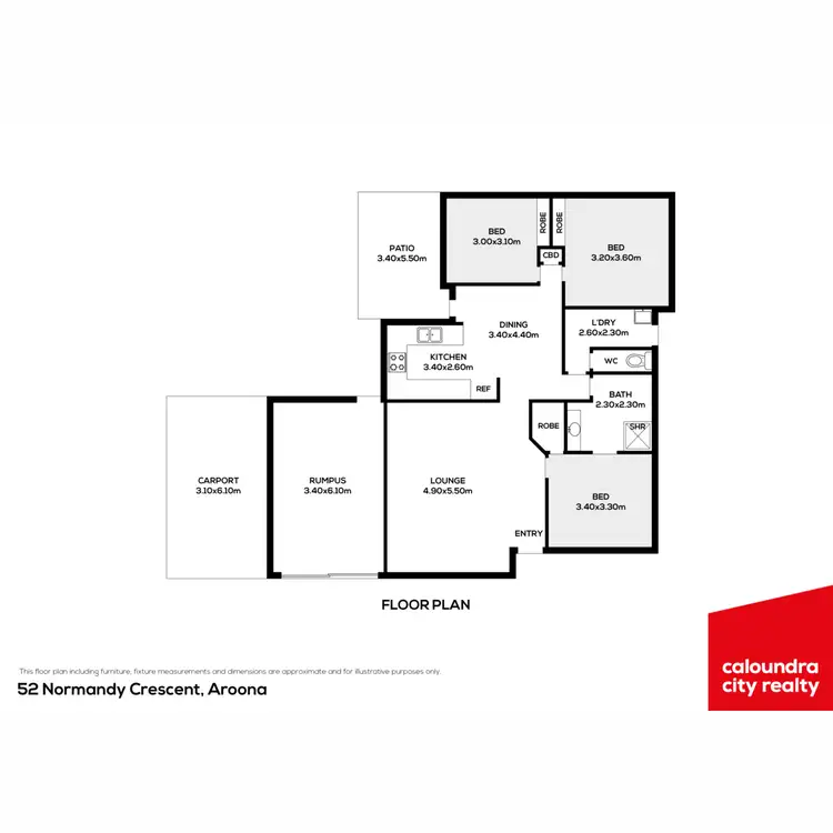 Floorplan of Homely house listing, 52 Normandy Crescent, Aroona QLD 4551