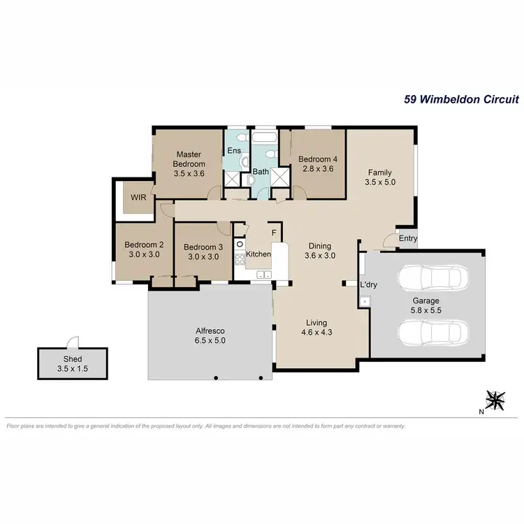 Floorplan of Homely house listing, 59 Wimbledon Circuit, Carseldine QLD 4034