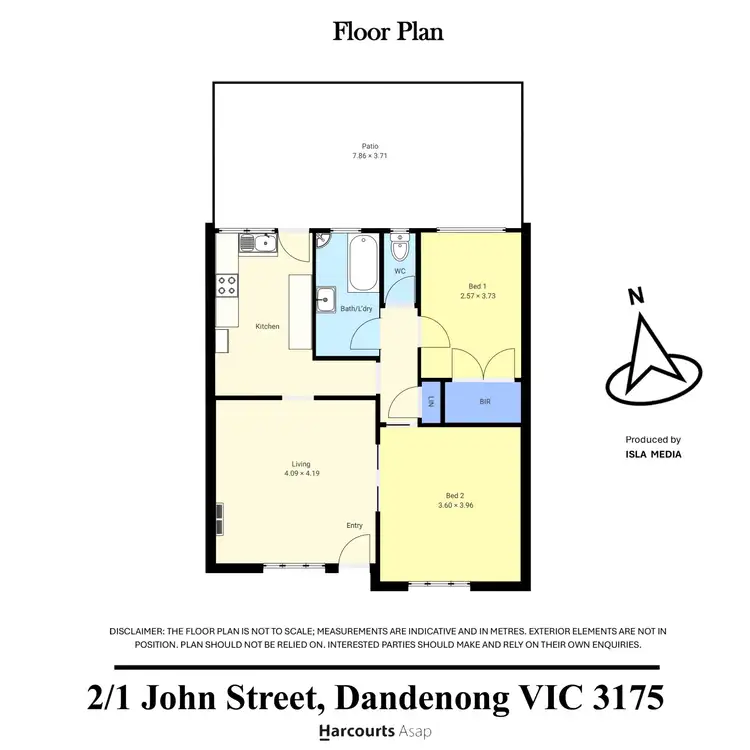 Floorplan of Homely unit listing, 2/1 John Street, Dandenong VIC 3175