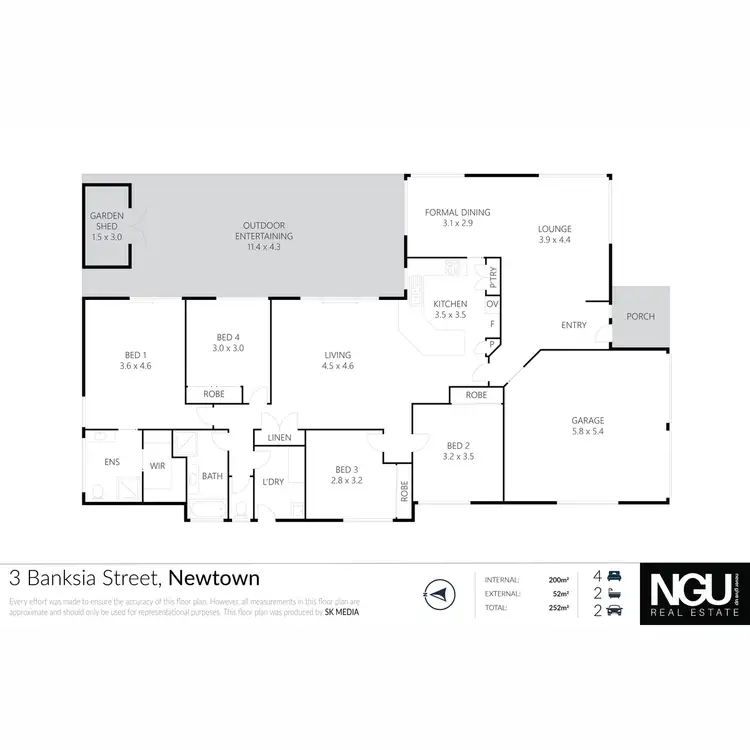 Floorplan of Homely house listing, 3 Banksia Street, Newtown QLD 4350