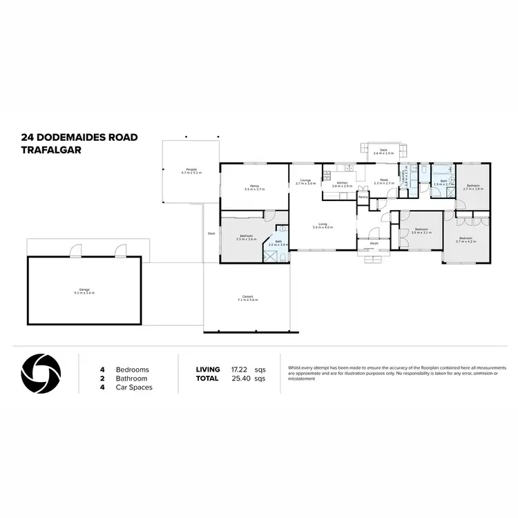 Floorplan of Homely house listing, 24 Dodemaides Road, Trafalgar VIC 3824