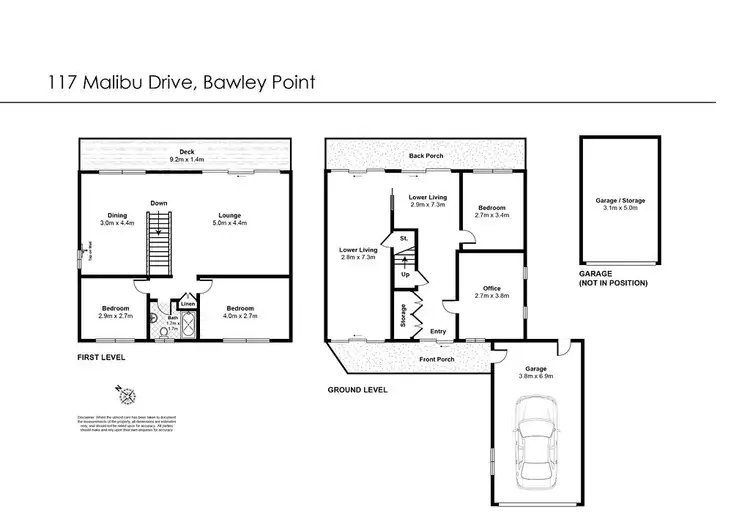 Floorplan of Homely house listing, 117 Malibu Drive, Bawley Point NSW 2539