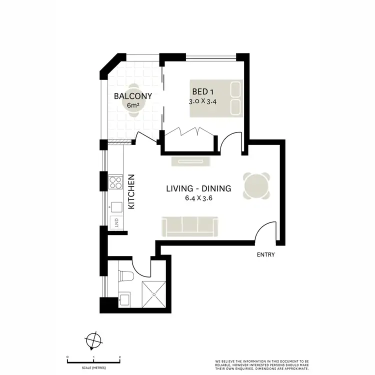 Floorplan of Homely apartment listing, 3/85 Boundary Street, Darlinghurst NSW 2010