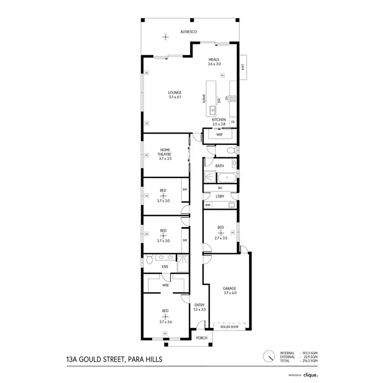 Floorplan of Homely house listing, 13A Gould Street, Para Hills SA 5096