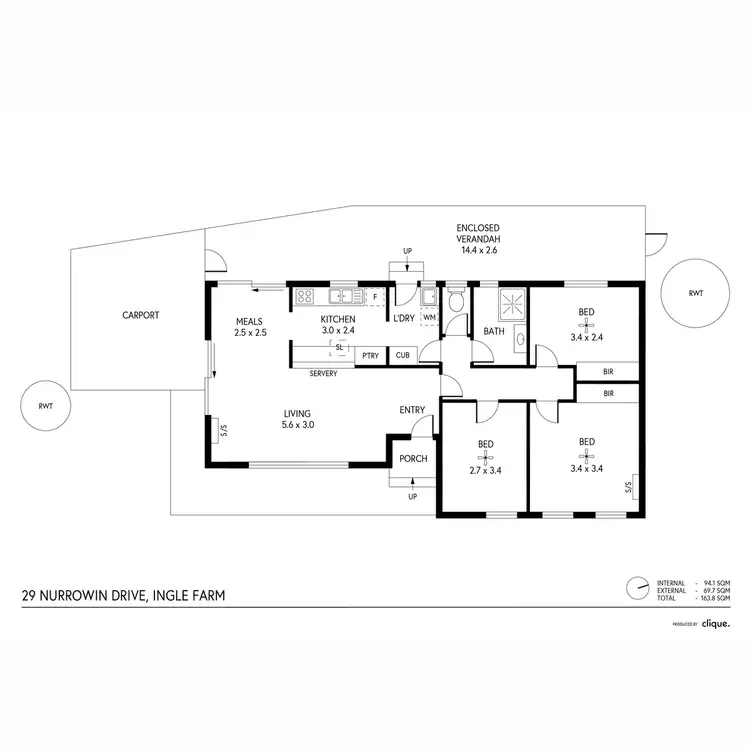 Floorplan of Homely house listing, 29 Nurrowin Drive, Ingle Farm SA 5098