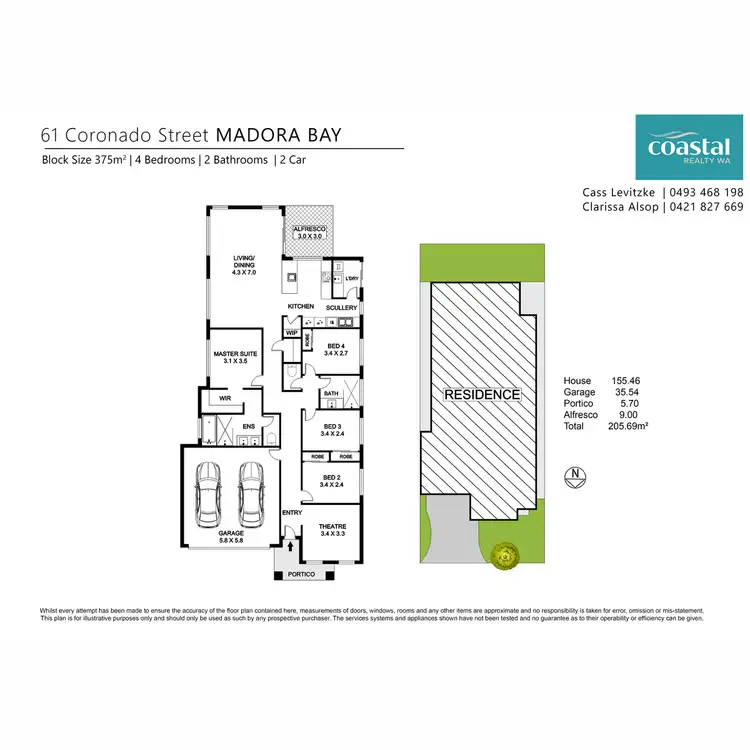 Floorplan of Homely house listing, 61 Coronado Way, Madora Bay WA 6210