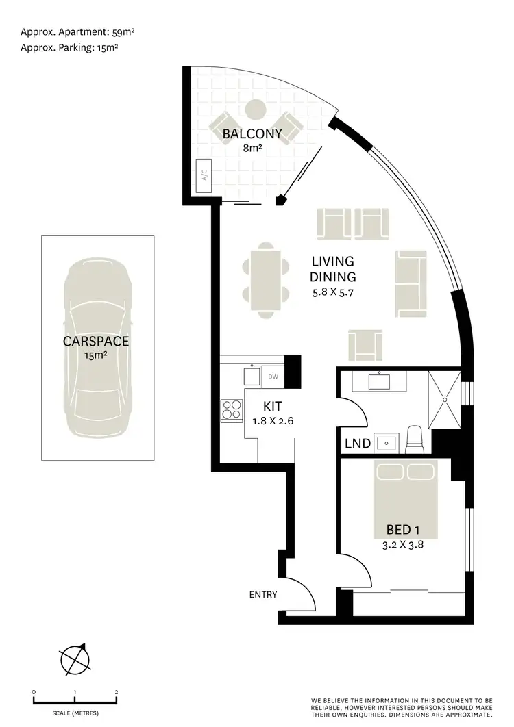 Floorplan of Homely apartment listing, 418/1-3 Larkin Street, Camperdown NSW 2050