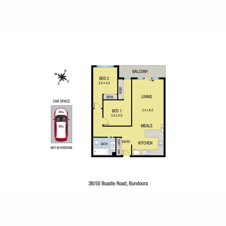 Floorplan of Homely apartment listing, 3/50 Boadle Road, Bundoora VIC 3083