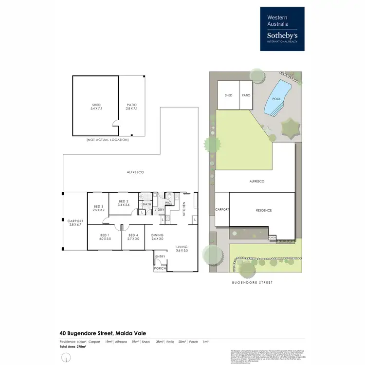 Floorplan of Homely house listing, 40 Bugendore Street, Maida Vale WA 6057