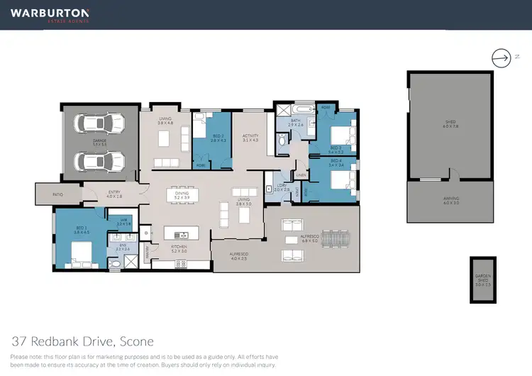 Floorplan of Homely house listing, 37 Redbank Drive, Scone NSW 2337