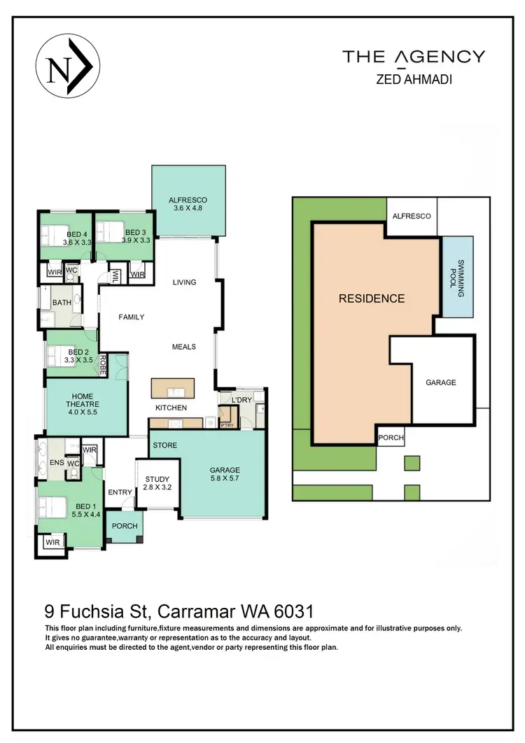 Floorplan of Homely house listing, 9 Fuchsia Street, Carramar WA 6031