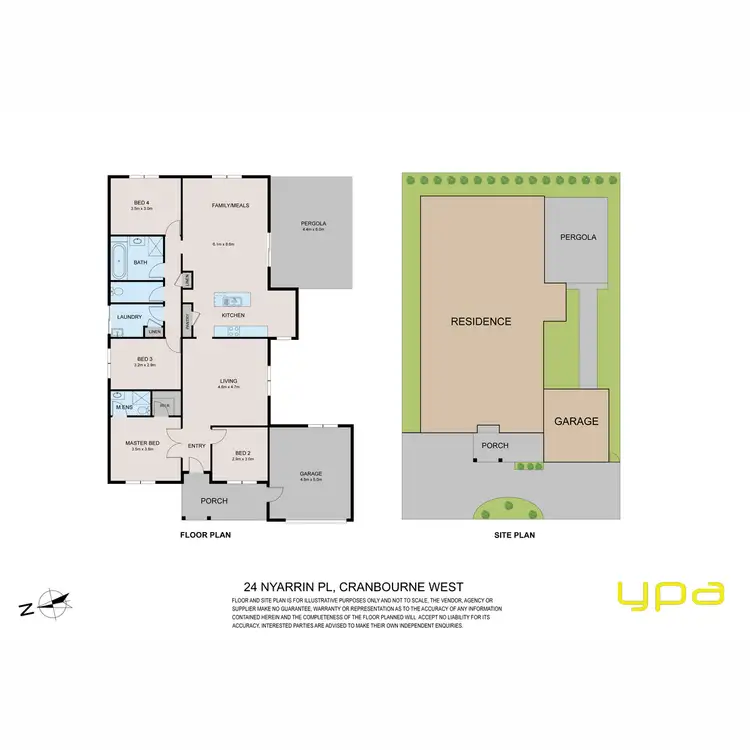 Floorplan of Homely house listing, 24 Nyarrin Place, Cranbourne West VIC 3977