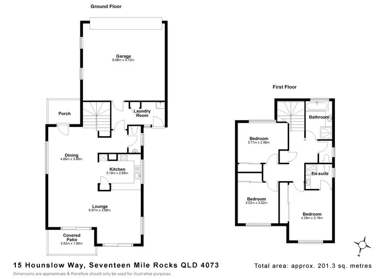 Floorplan of Homely house listing, 15 Hounslow Way, Seventeen Mile Rocks QLD 4073