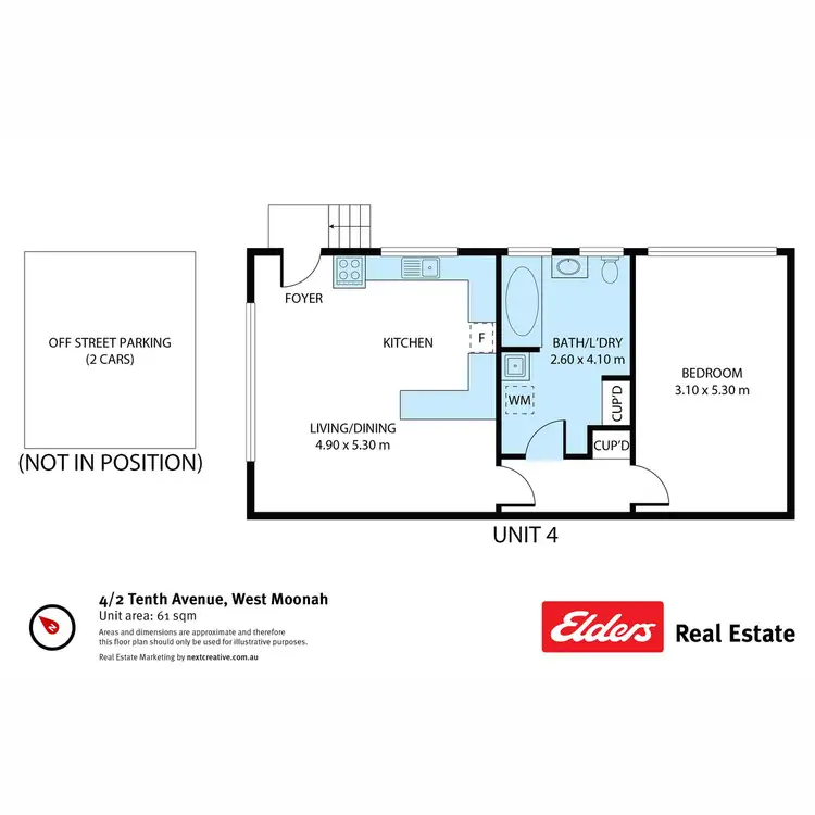 Floorplan of Homely unit listing, 4/2 Tenth Avenue, West Moonah TAS 7009