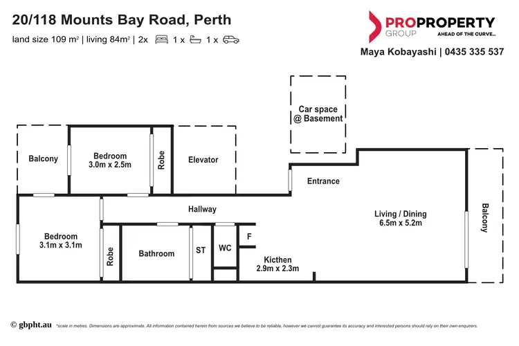 Floorplan of Homely apartment listing, 20/118 Mounts Bay Road, Perth WA 6000