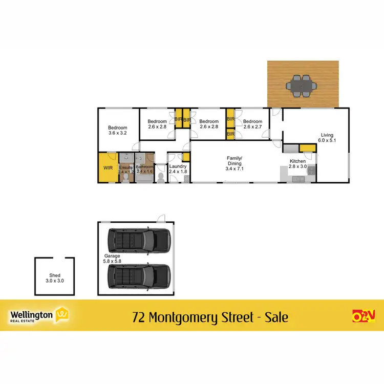 Floorplan of Homely house listing, 72 Montgomery Street, Sale VIC 3850