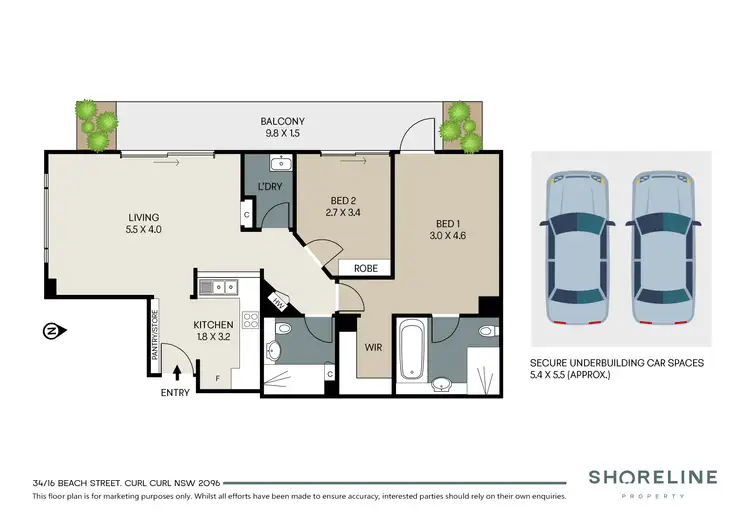 Floorplan of Homely unit listing, 34/16 Beach Street, Curl Curl NSW 2096