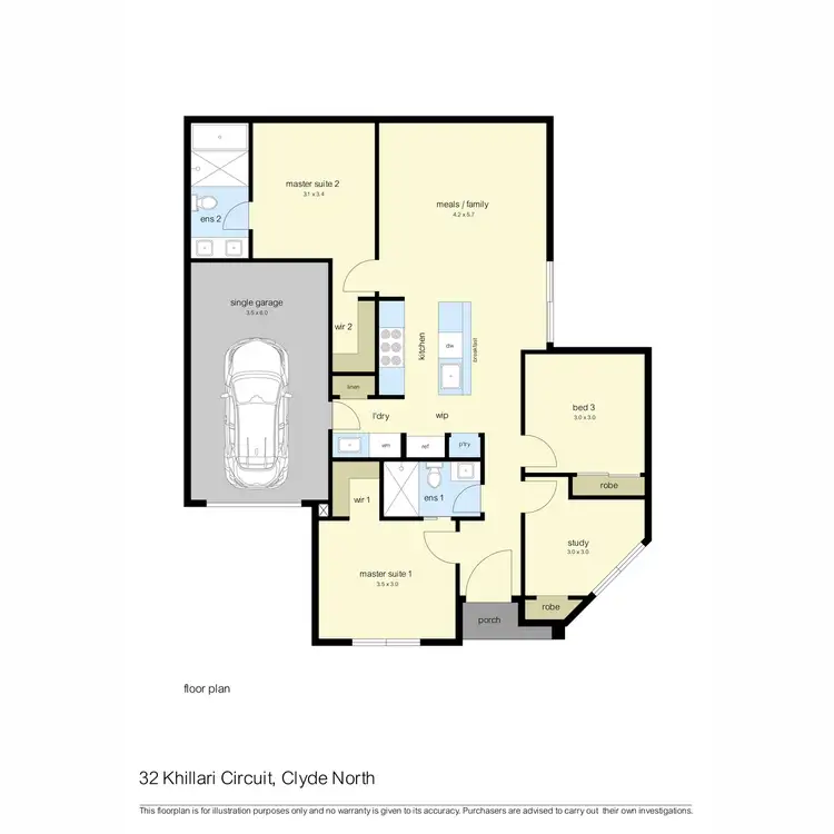 Floorplan of Homely house listing, 32 Khillari Circuit, Clyde North VIC 3978