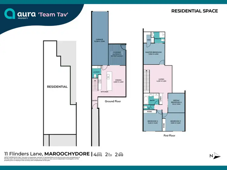 Floorplan of Homely semi-detached listing, 1/11 Flinders Lane, Maroochydore QLD 4558