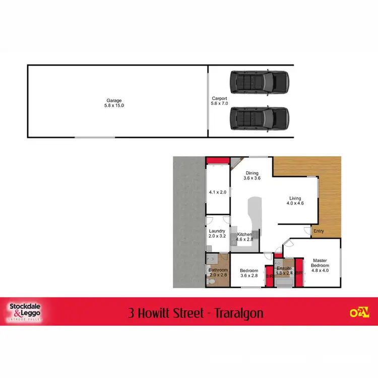 Floorplan of Homely house listing, 3 Howitt Street, Traralgon VIC 3844