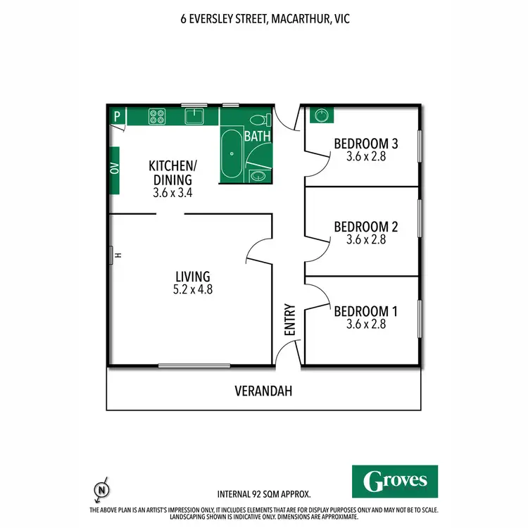 Floorplan of Homely house listing, 6 Eversley Street, Macarthur VIC 3286