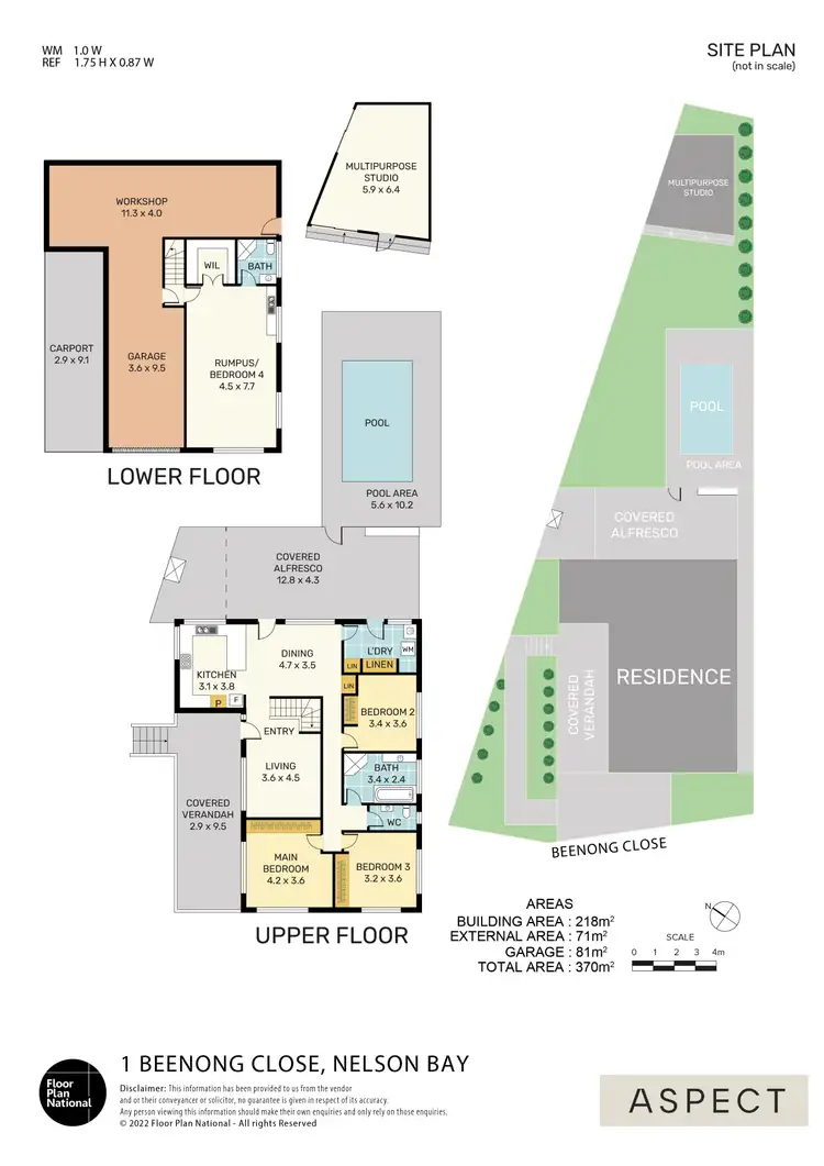 Floorplan of Homely house listing, 1 Beenong Close, Nelson Bay NSW 2315