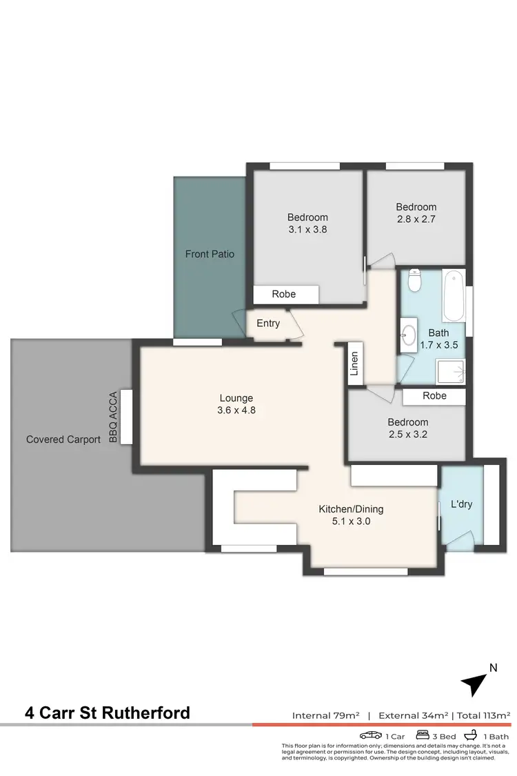 Floorplan of Homely house listing, 4 Carr Street, Rutherford NSW 2320