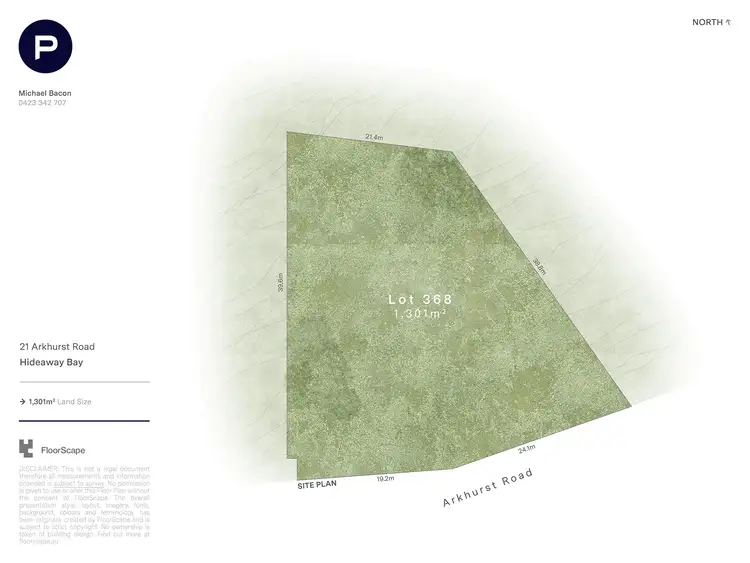 Floorplan of Homely land listing, 21 Arkhurst Road, Hideaway Bay QLD 4800