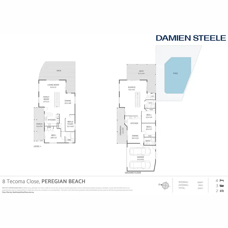 Floorplan of Homely house listing, 8 Tecoma Close, Peregian Beach QLD 4573