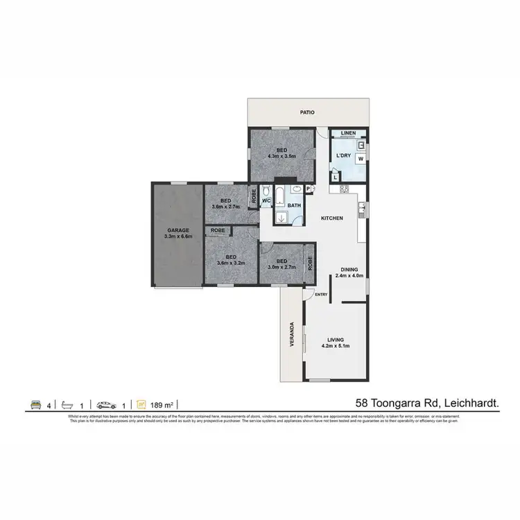 Floorplan of Homely house listing, 58 Toongarra Road, Leichhardt QLD 4305